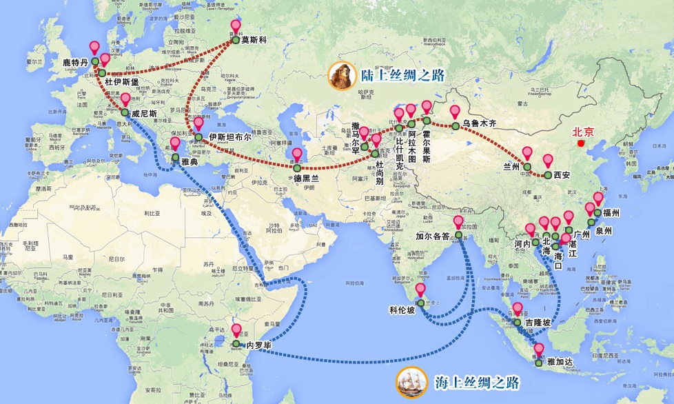 chinese silk road map