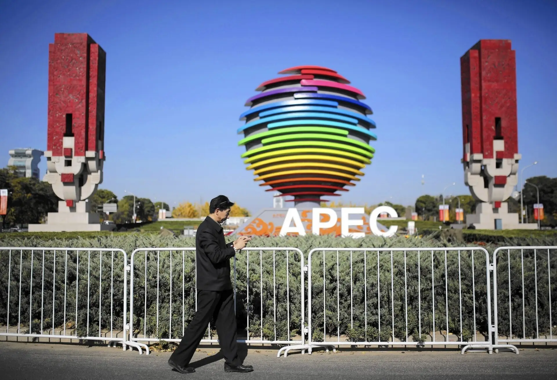 The site for this year’s Asia-Pacific Economic Cooperation (APEC) summit in Beijing. (Credit: Los Angeles Times)