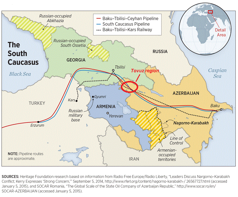 Azerbaijan Infrastructure Map Region 