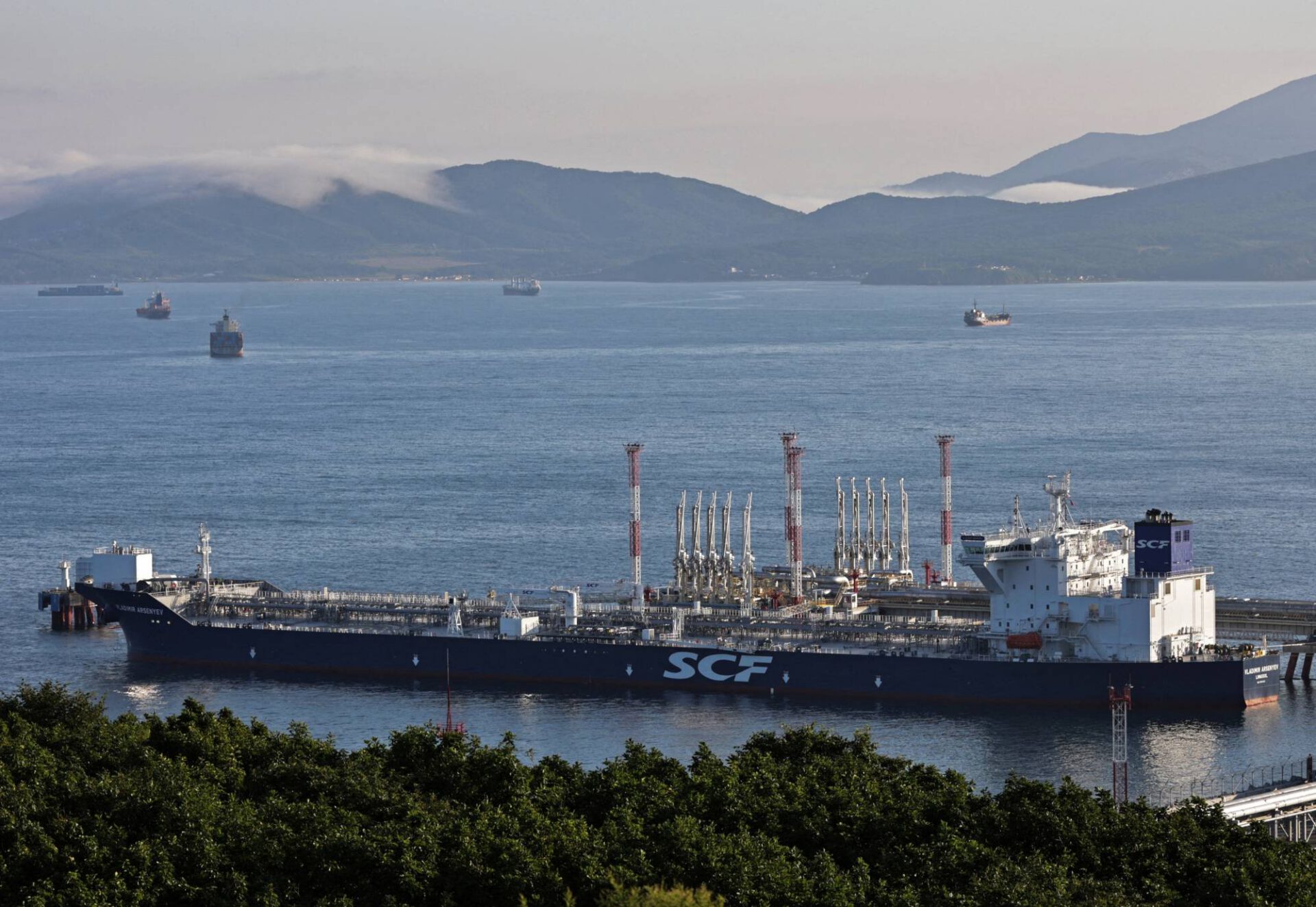 FILE PHOTO: A view shows Kozmino oil terminal near Nakhodka, Russia