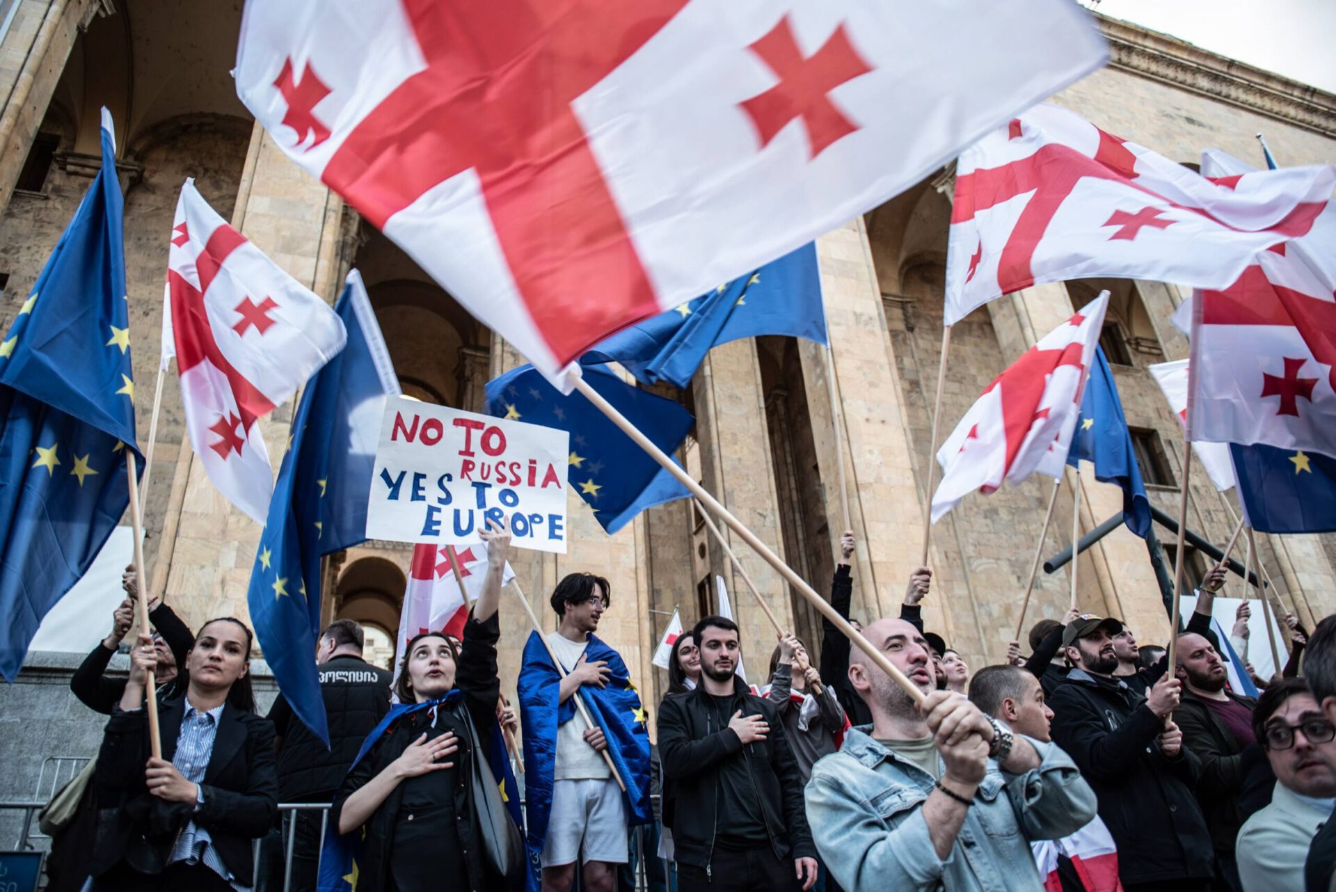 foreign agent protests tbilisi april 2024
