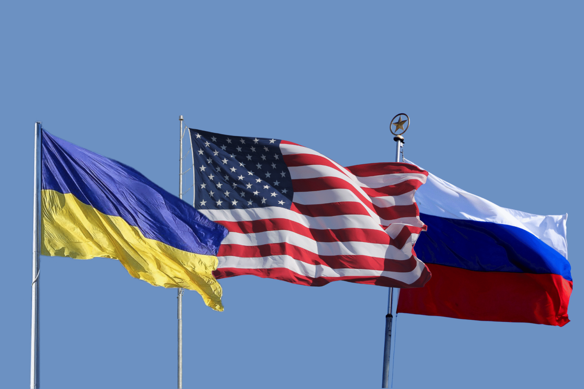 us russia ukraine flags