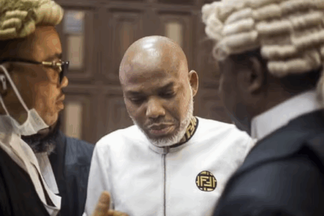 Kanu in court. Source: Lagos Television